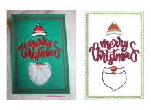 Stickdatei ITH - Postkarte Santa Christmas